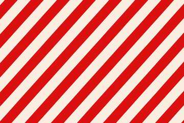 Obraz premium A festive candy cane-inspired background featuring bold diagonal red and white stripes. Ideal for holiday-themed designs, gift wrap patterns, party invitations, and digital graphics.