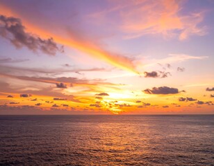 Obraz premium Sunset over the ocean (3)