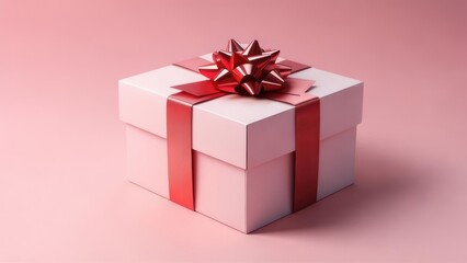 Gift box on a pink background