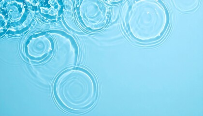 Water drops ripple effect with blue.