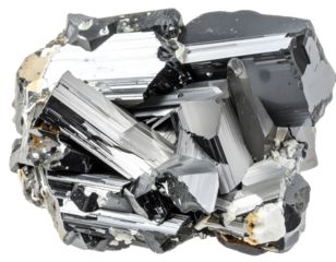 Mica is a group of hydrous silicate minerals prized for their unique layered structure that allows them to split into thin, flexible, and elastic sheets isolated on Transparent Background