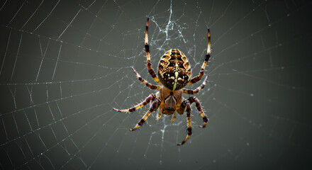 Close-Up Macro of a Spider in Nature