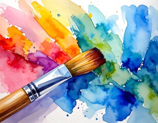 Obraz premium Watercolor paint brush strokes