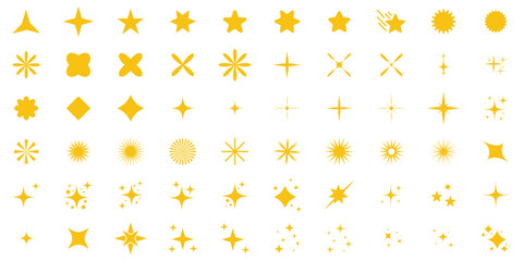 Big Set sparkles star symbols vector. Bright sparkle, star sparkle, shiny flash star. Star shine sparkle icon. Graphics element. Vector eps 10