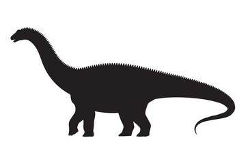 editable dinosaur silhouette design of sauropod vector shape ai eps jpeg png for paleontology and educational use