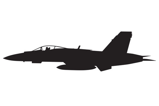 f18 hornet navy jet silhouette vector art for airforce and marinecorps inspired modern military illustration
