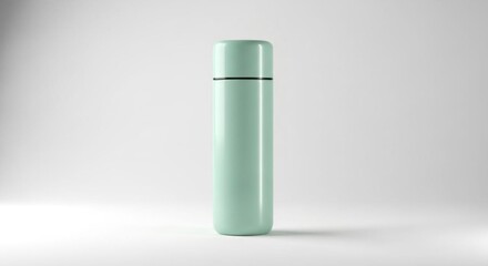 Minimalist Light Green Tumbler Isolated on White Background