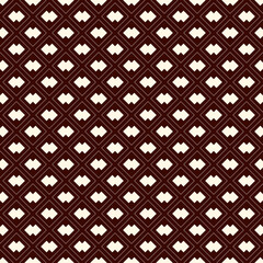 Diamond grid seamless pattern. Ethnic, tribal surface print. Geometric ornament. Repeated rhombuses background. Ornamental folk wallpaper. Geo vector abstract illustration