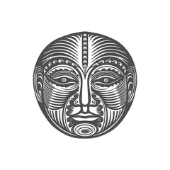  Abstract Tribal Face