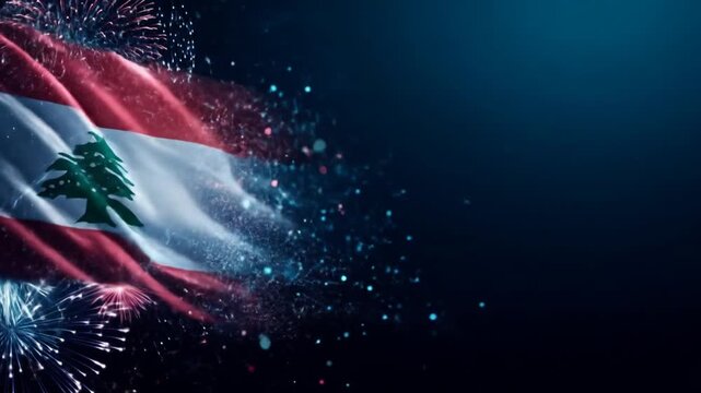 Lebanese flag celebration graphic
