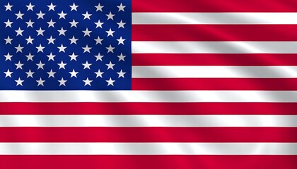 Naklejka premium Waving US Flag with Patriotic Background.