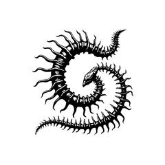 Serpentine skeletal design evokes a sense of the ancient and the uncanny with its monochrome