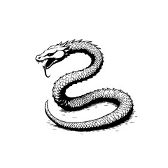 Serpentine illustration showcasing reptile skin, evoking symbolic connotations of transformation,