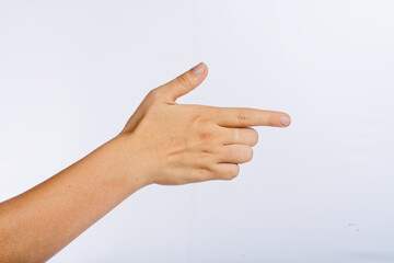 Hand Pointing Right With Finger Extended