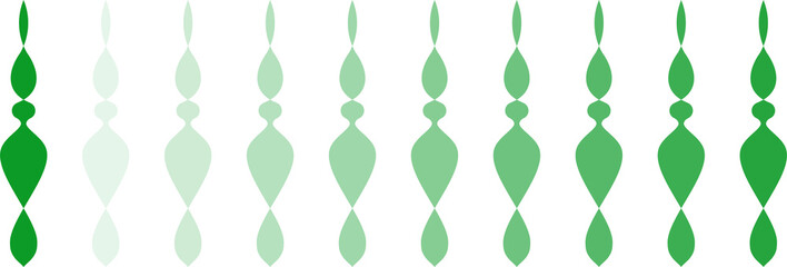 Abstract Green Geometric Shapes