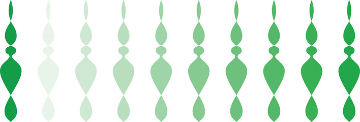 Abstract Green Geometric Shapes