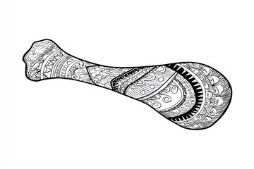 Ornate, decorative chicken drumstick design