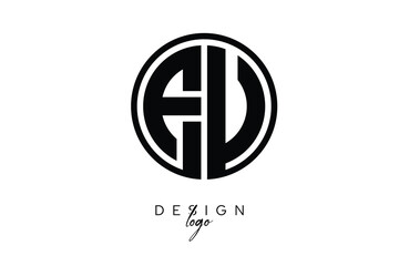 ED Circular Monogram Logo Modern Black & White Emblem for Luxury Branding & Elegant Visual Identity