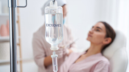 Exosome infusion therapy, intravenous treatment, regenerative procedure, aesthetic medicine, anti-aging care, clinical cosmetology, skincare innovation, wellness drip, beauty rejuvenation