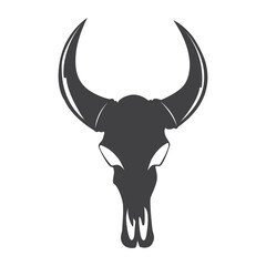 vintage retro design concept with longhorn logo illustration horn symbol from old ranch concept template in west texas