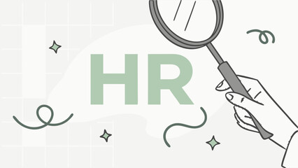 HR Department Magnifying Glass Recruitment Hiring Job Search Human Resources Illustration Business Concept Employee Search Talent Acquisition Personnel Management HR Management Employment Staff Workf.