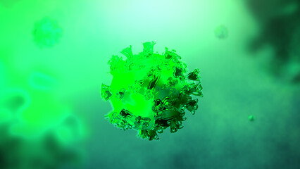 3D Animation of airborne Mold Spores 2