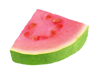 Guava slice isolated on a transparent background.	
