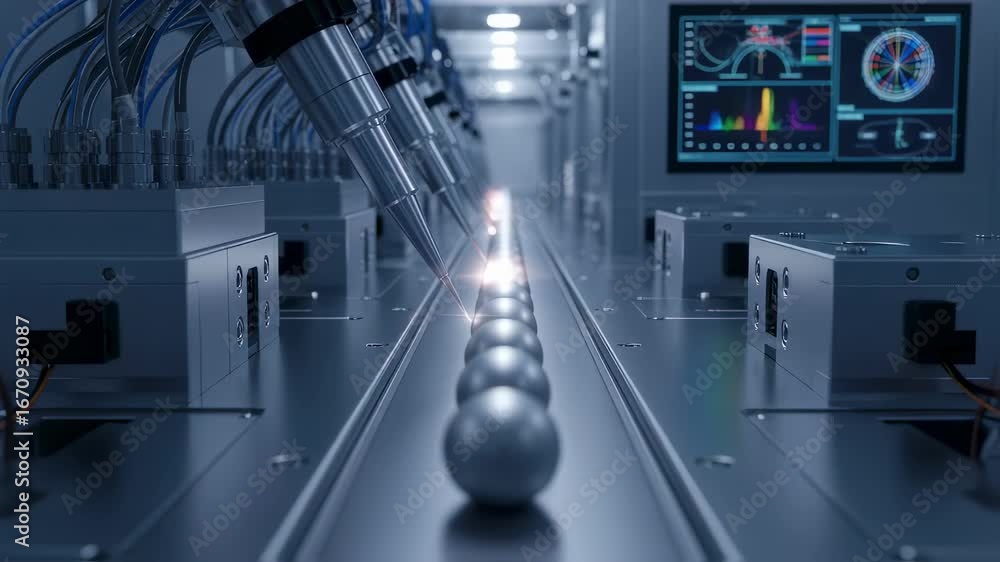 Poster automated pellet encapsulation line applying precise coatings to fuel spheres emphasizing advanced m