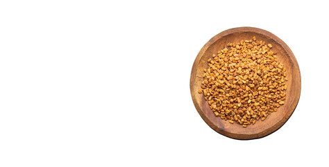 Fenugreek yellow seeds - Trigonella foenum-graecum. Healthy food