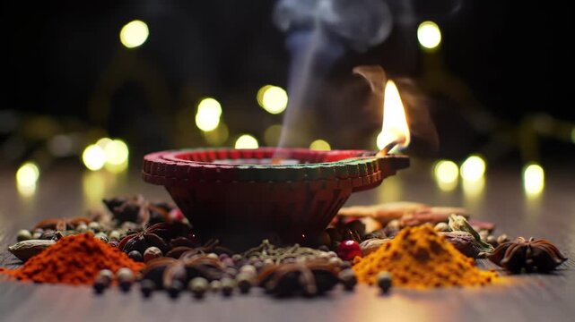 Spiritual Candles with Flickering Flames and Rising Smoke &ndash; Meditative and Calm Ambient Lighting Animation