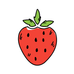 strawberries coloring Doodle