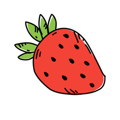 strawberries coloring Doodle