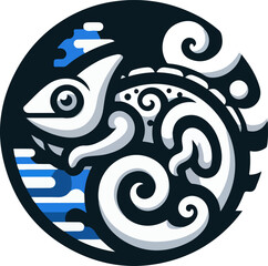 Decorative_Chameleon_Artwork_–_Tribal_Lizard_Illustration_in_Blue_Ornamental