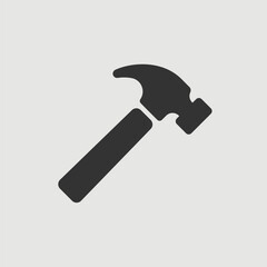 Vector Simple Isolated Hammer Icon