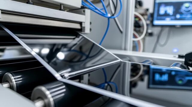 Graphenebased supercapacitor film drying after slotdie coating on pilot line assembly highlighting advanced conductive ink applications.