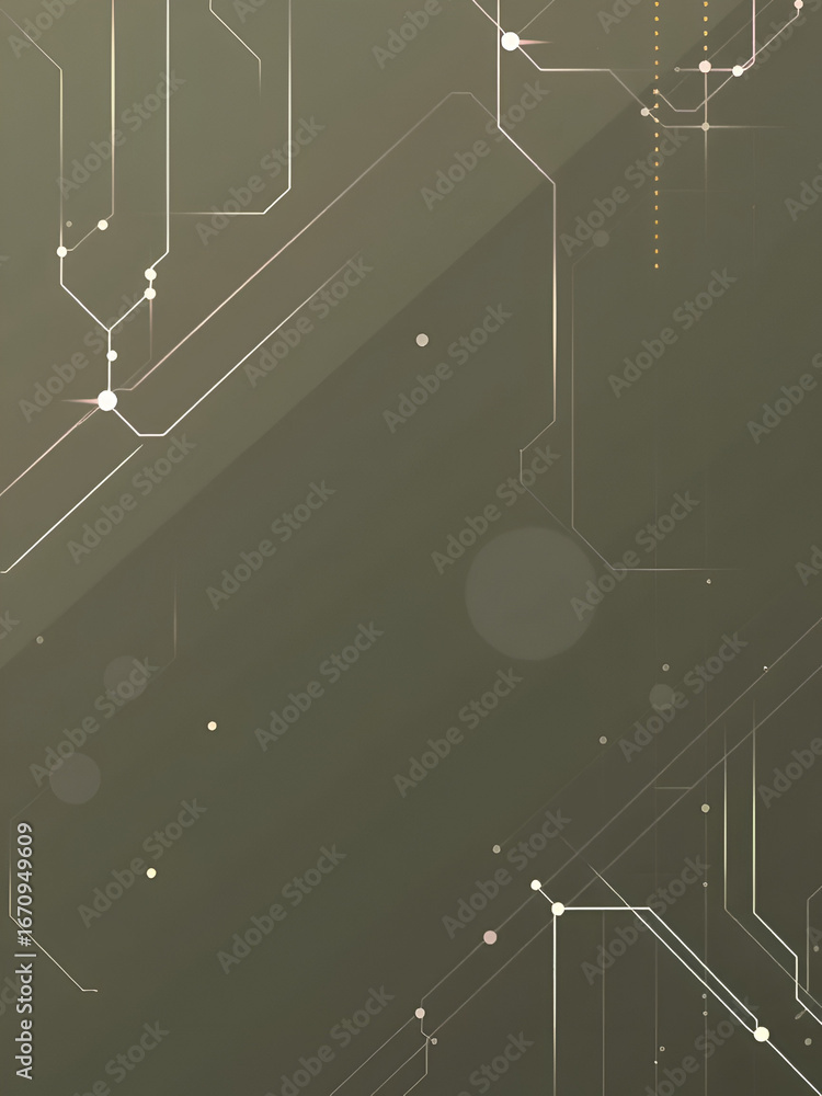 Poster vector digital hexagonal background geometric abstraction with lines and dots.