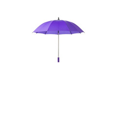Fototapeta premium purple sunjae opened umbrella isolated on white background 