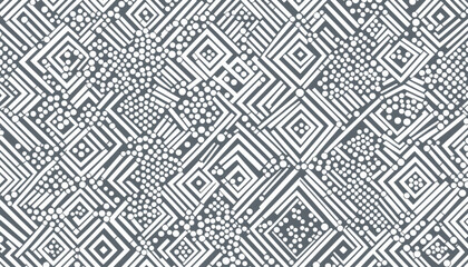 geometric abstract monochromatic pattern with circles