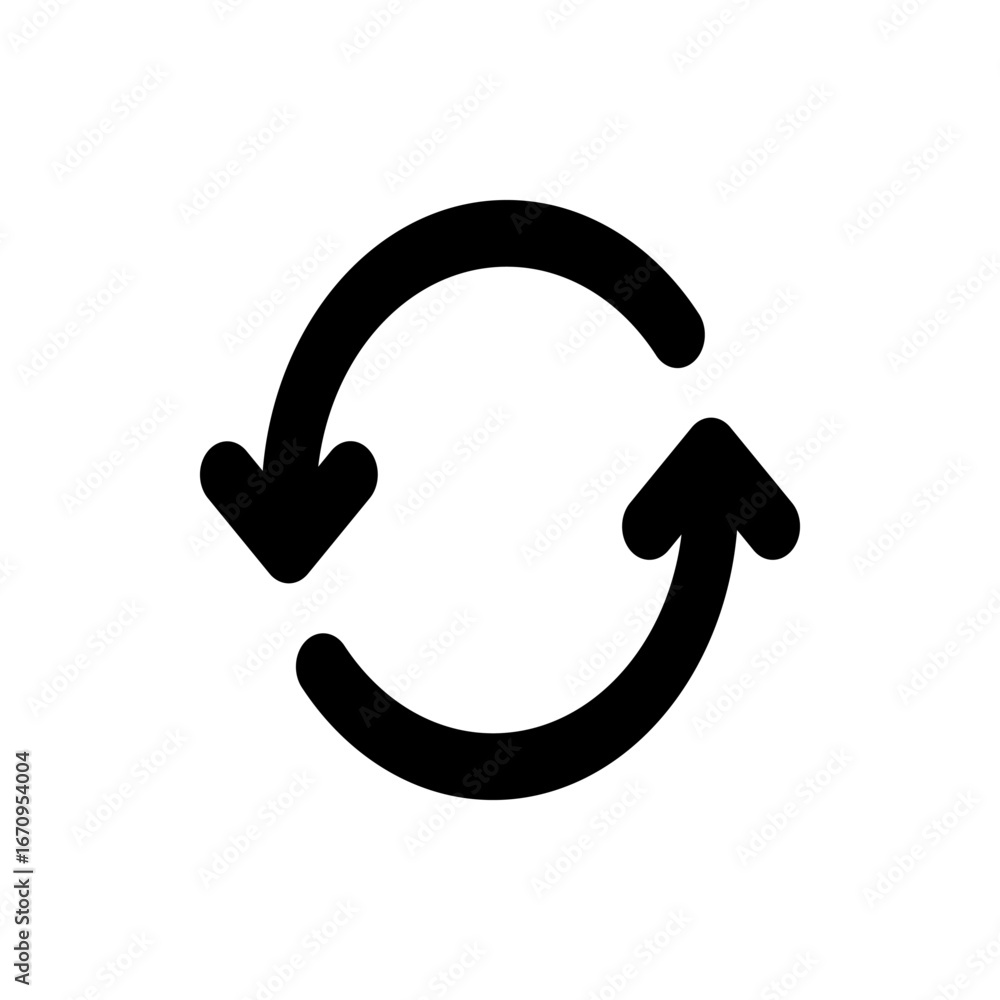 Poster upward arrow with dots and downward arrow with dots indicating direction or transfer of information 