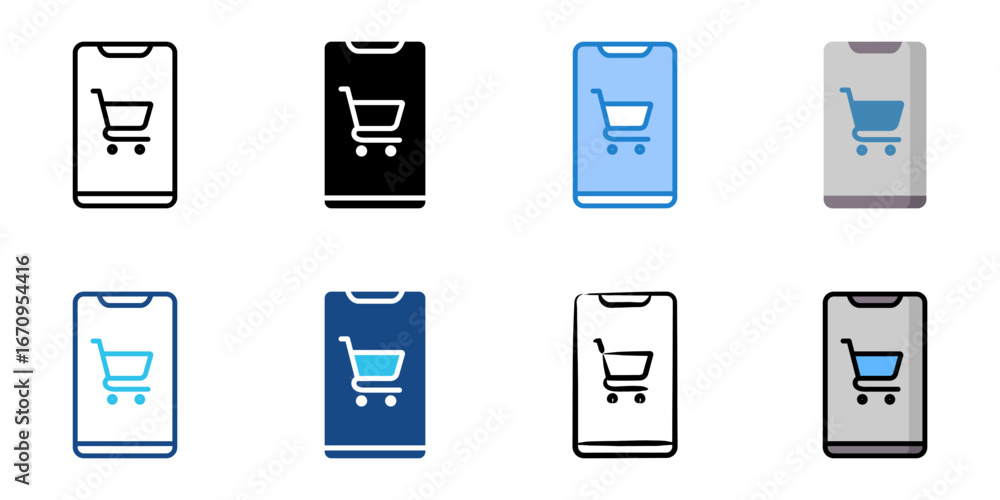 Poster app icon set multiple style collection