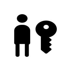 Illustration of a group of stylized people with circular heads and rounded body shapes in black color