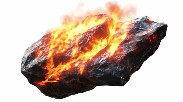 Hot lava from a volcano. Molten rock formation due to geological processes.