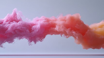 A vibrant swirl of pink and orange clouds, creating an ethereal and dreamy atmosphere.