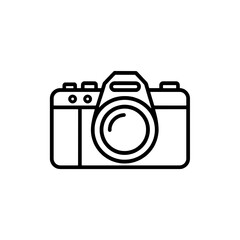 Minimal Camera Outline Icon for Photography
