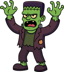 Frankenstein halloween character cartoon © Teddy