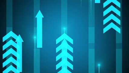 Arrow growth up animation, business growth to success background. arrows going up all over the screen, green arrows graphic increasing 4K animation. - Powered by Adobe