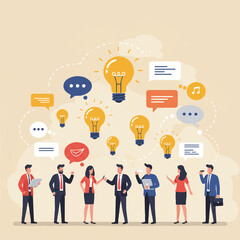 Creative Business Professionals Brainstorming New Ideas for Innovation and Growth - Strategic Thinking, Problem Solving, and Development