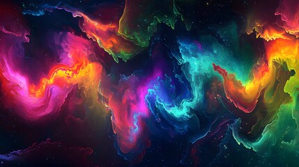 Fototapeta premium Vibrant abstract design with swirling colors.