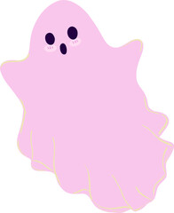 Clipart hand drawn for Halloween decoration, ghost. cute hand drawn design for print, wallpaper, fabric design and deco celebration. Vector file.

