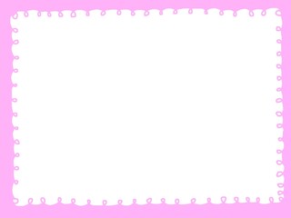 Hand painted pink swirly border frame